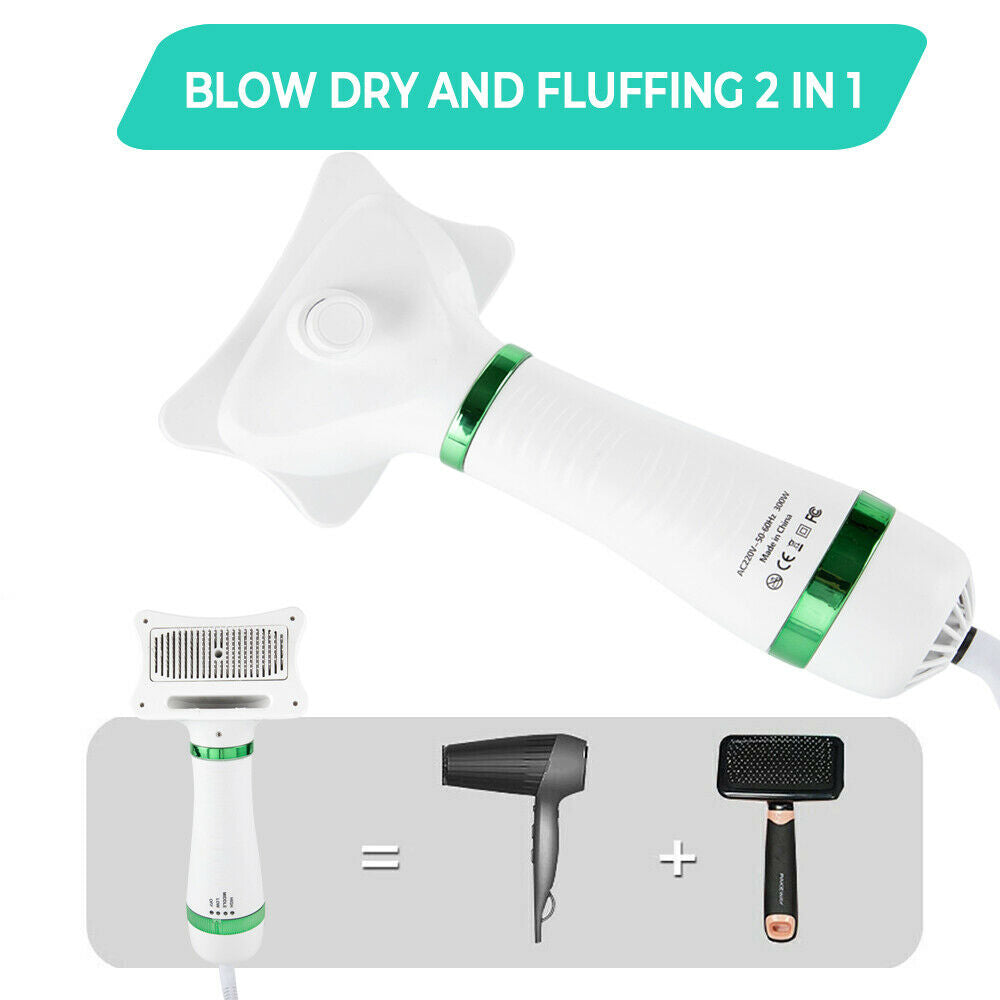 2-in-1 Pet Hair Dryer Brush - Pet Supplies Australia