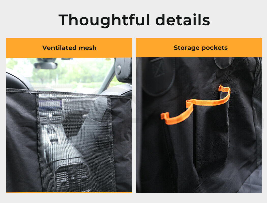 Waterproof Pet Car Seat Cover With Mesh Window + Free Buckle Leash - Pet Supplies Australia