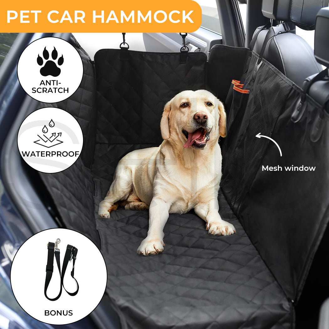 Waterproof Pet Car Seat Cover With Mesh Window + Free Buckle Leash - Pet Supplies Australia