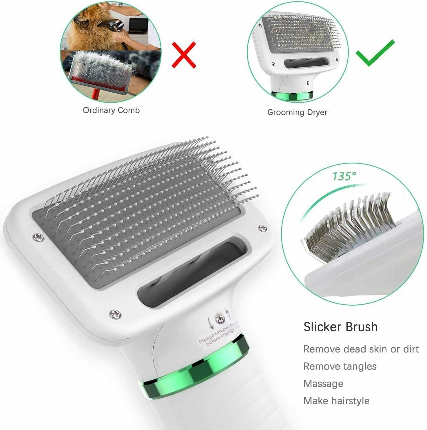 2-in-1 Pet Hair Dryer Brush - Pet Supplies Australia