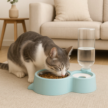 Load image into Gallery viewer, 2 in 1 Cat Feeder and Water Dispenser - Pet Supplies Australia
