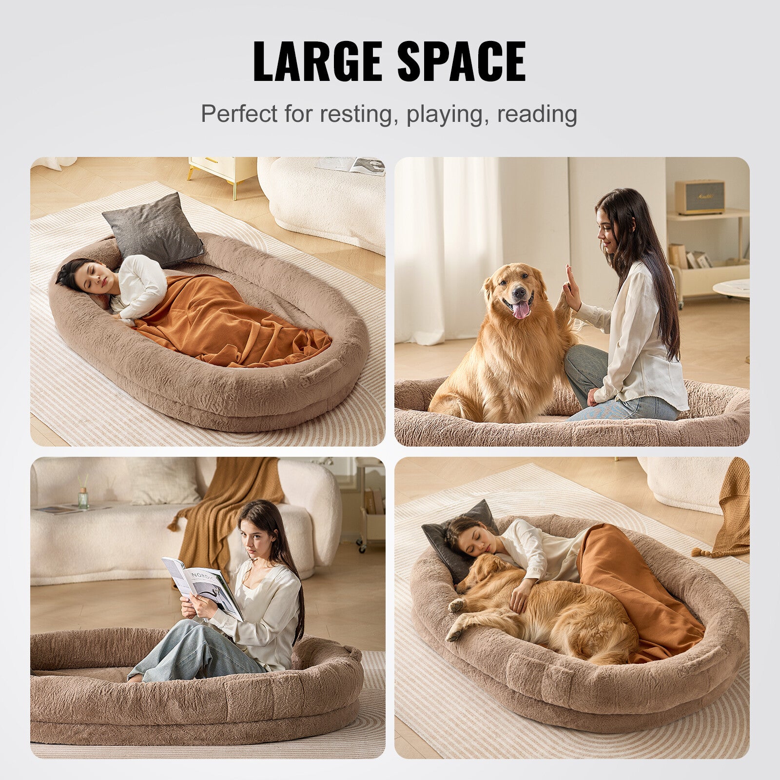 Oversized Orthopedic Dog Lounger - Pet Supplies Australia