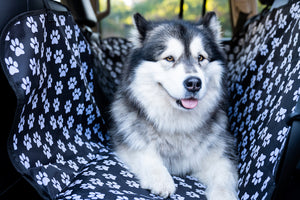 Waterproof Paw Print Pet Car Seat Cover With Mesh Window - Pet Supplies Australia