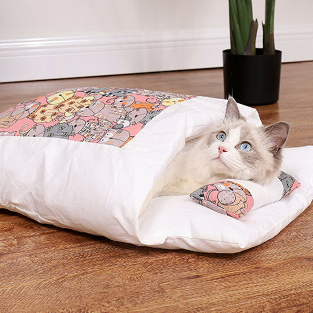 Cozy Cat Bed with Pillow - Pet Supplies Australia