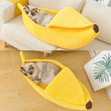 Load image into Gallery viewer, Pet Banana Calming Bed - Pet Supplies Australia

